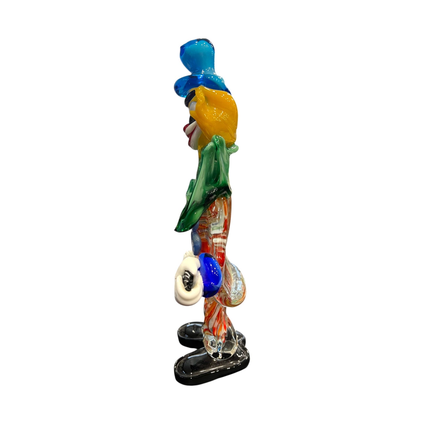 Murano Art Glass - Clown With Guitar Figurine - 10.5"