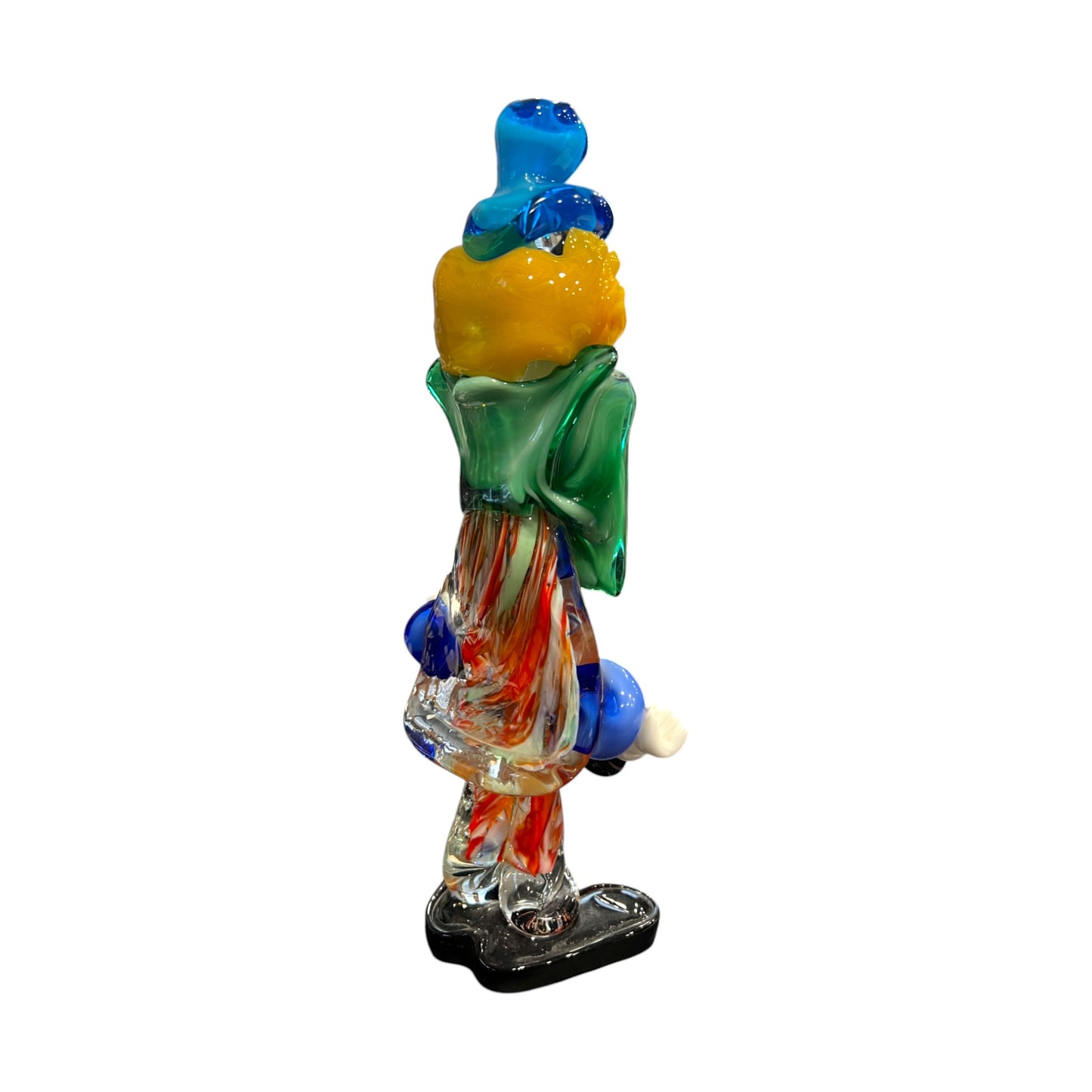 Murano Art Glass - Clown With Guitar Figurine - 10.5"