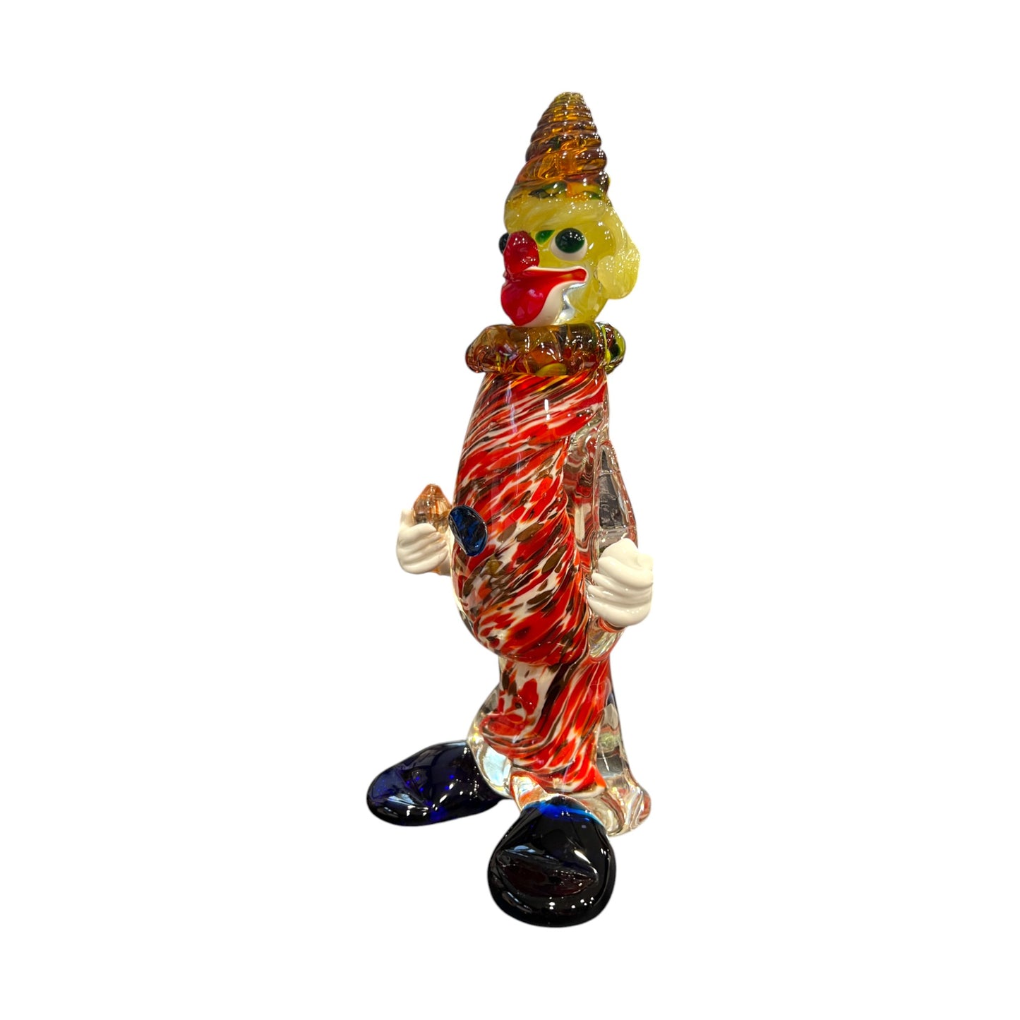 Murano Art Glass - Clown Holding A Drink - 10.5"