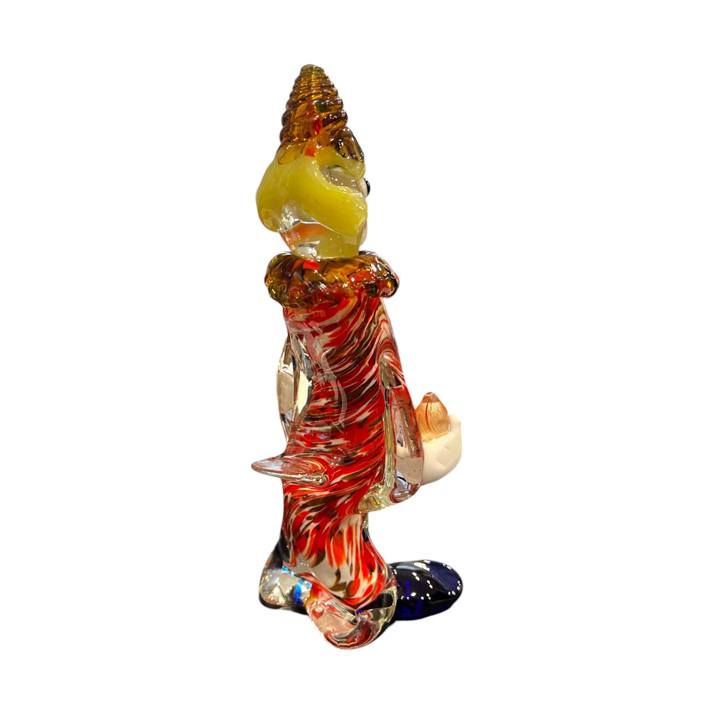 Murano Art Glass - Clown Holding A Drink - 10.5"