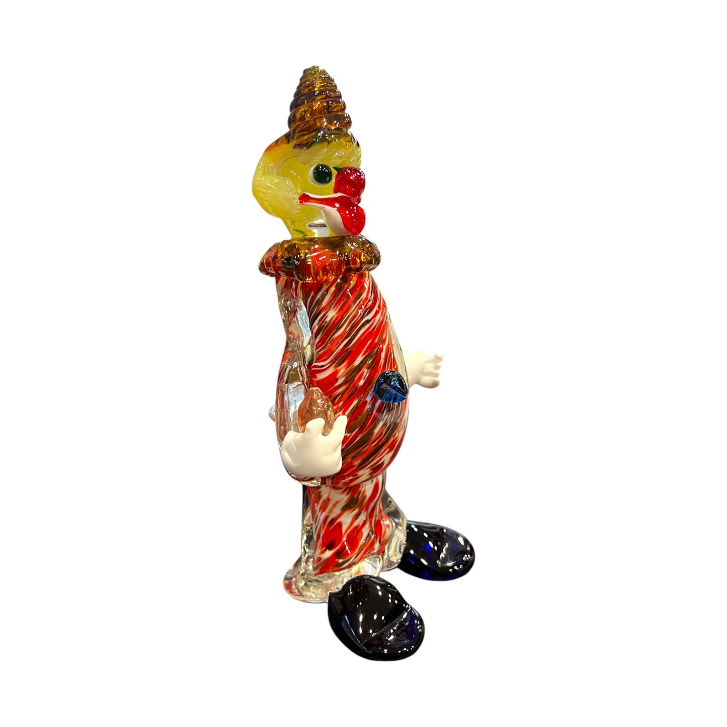 Murano Art Glass - Clown Holding A Drink - 10.5"
