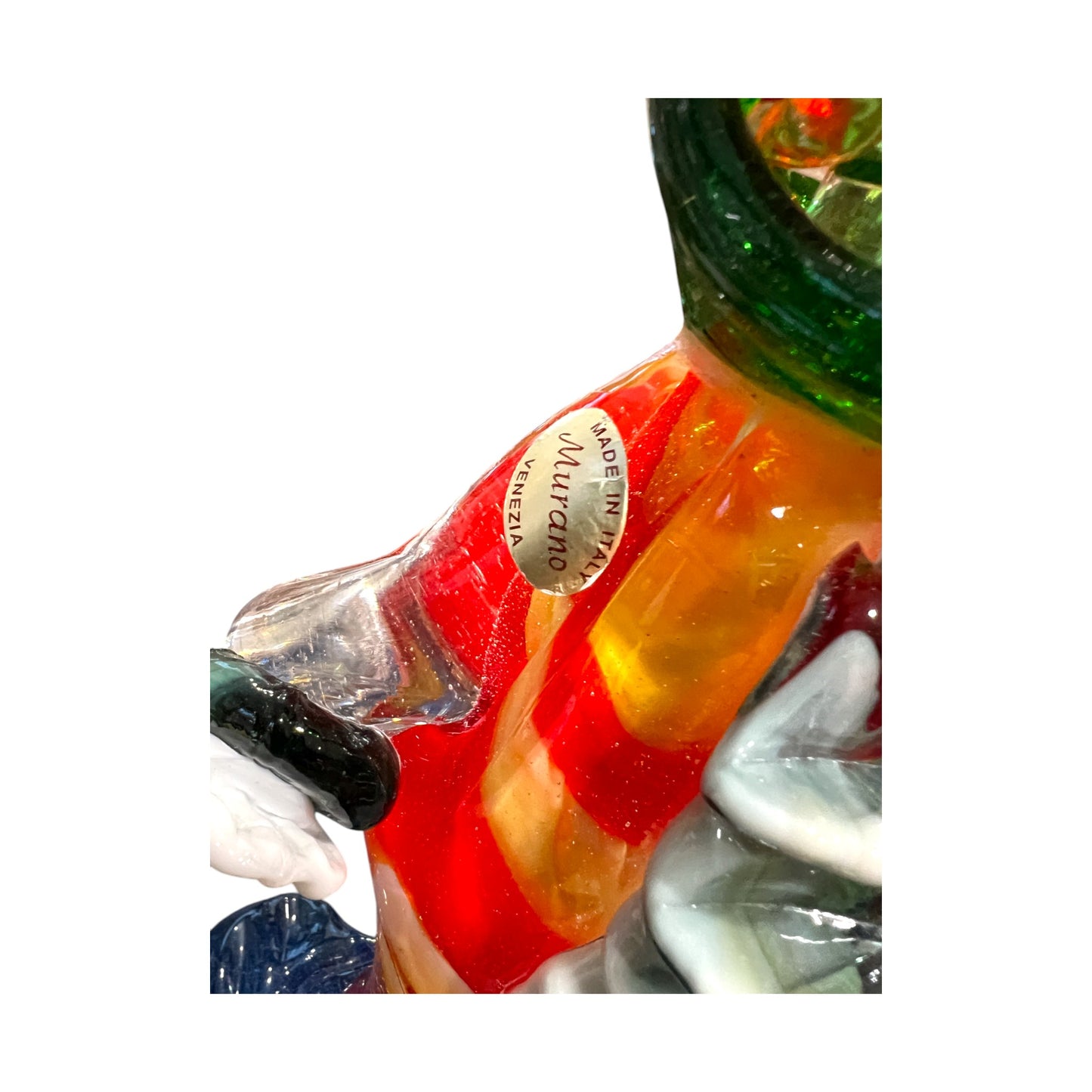 Murano Art Glass - Clown With Cape - Original Sticker - 10.5"
