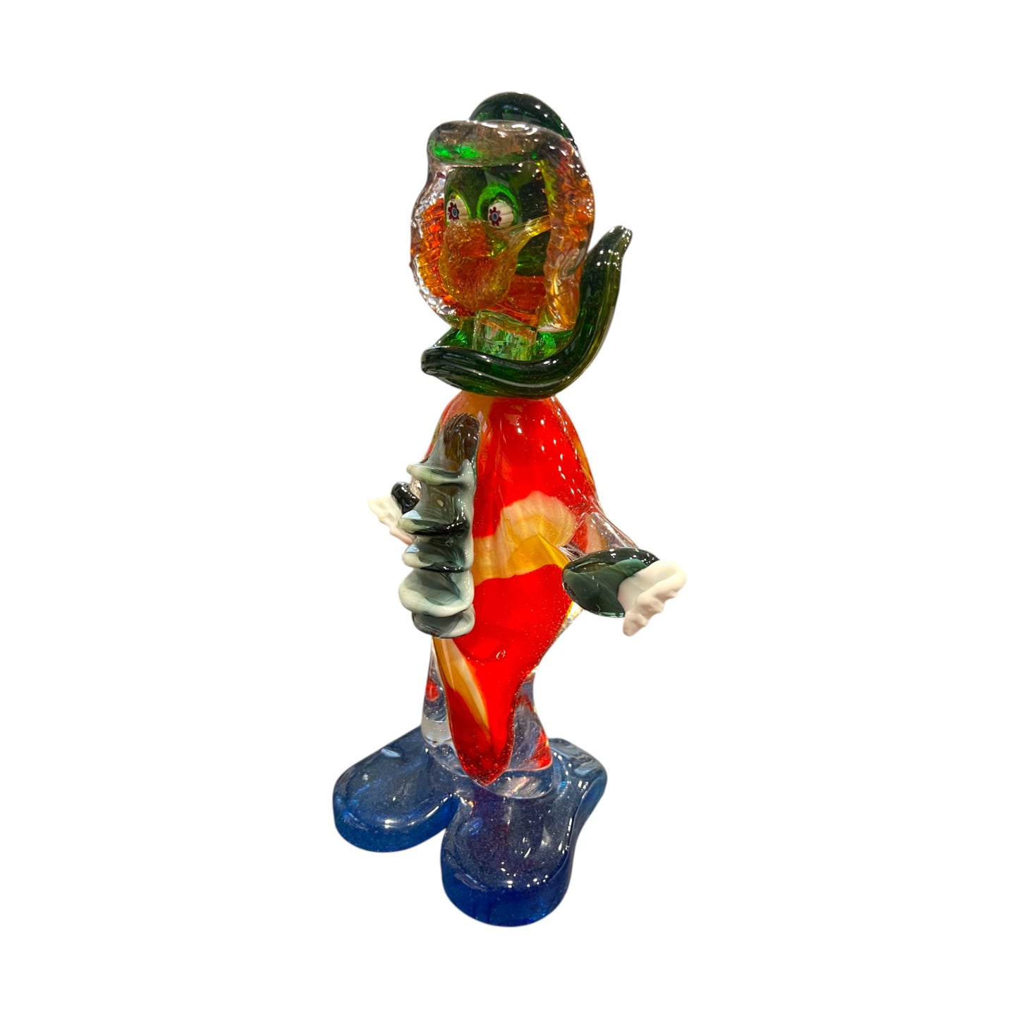 Murano Art Glass - Clown With Cape - Original Sticker - 10.5"