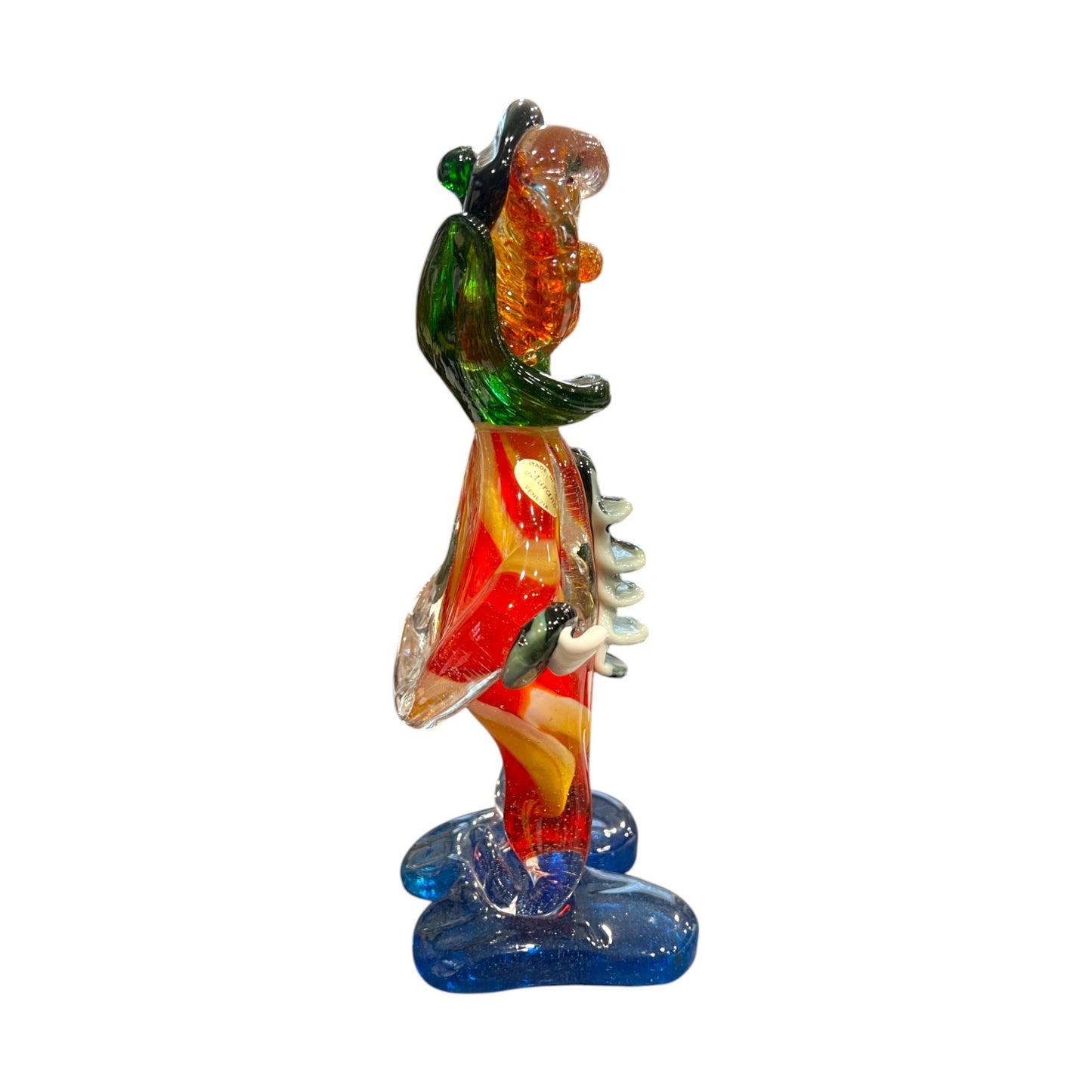 Murano Art Glass - Clown With Cape - Original Sticker - 10.5"