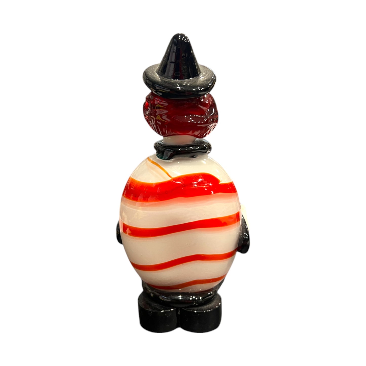Murano Art Glass - Clown With Red & Swirl - Vintage - 6.5"