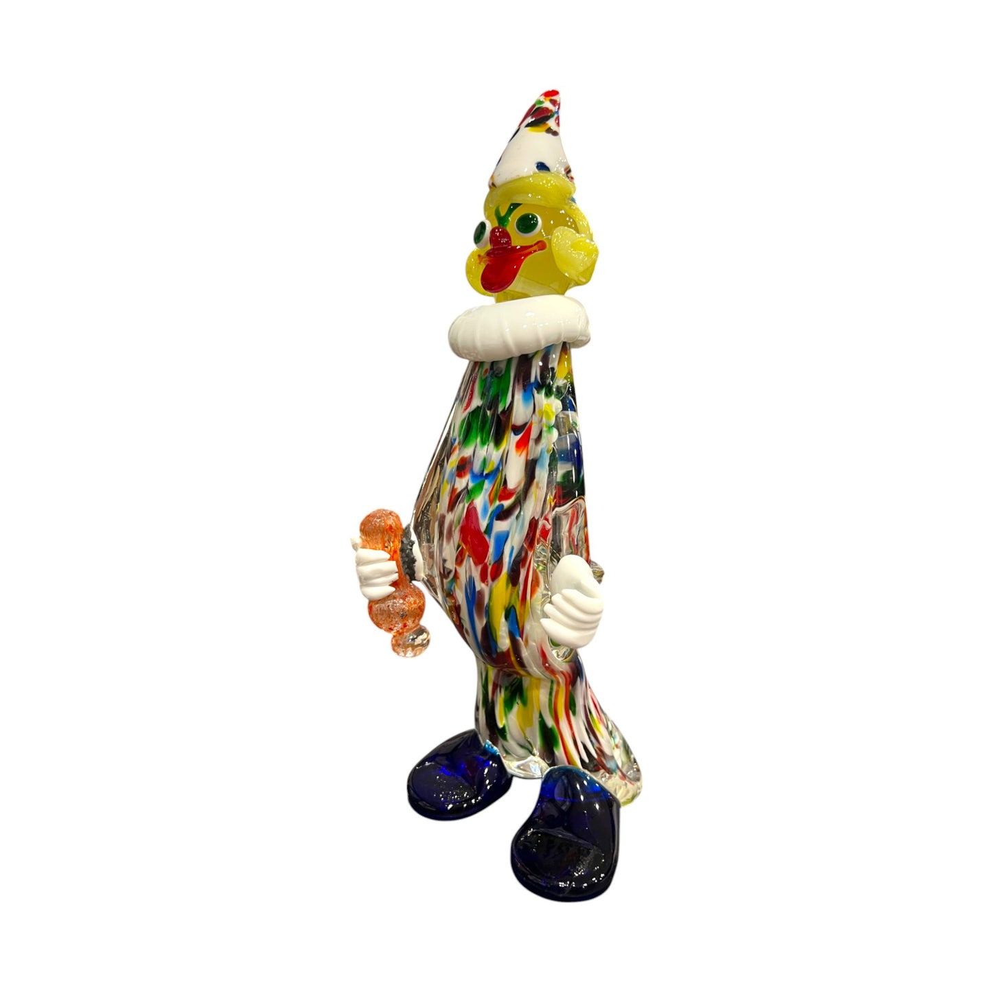 Murano Art Glass - Clown Holding Squirt Bottle - 12"