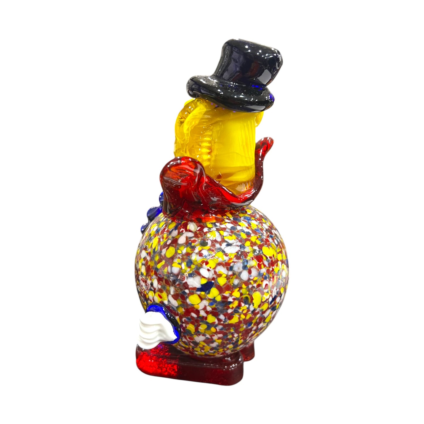 Murano Art Glass - Clown With Splatter Glass Body - 8.5"