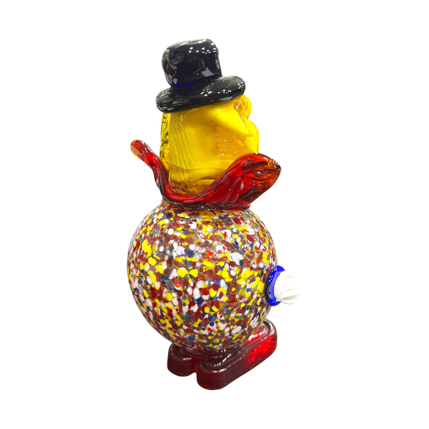 Murano Art Glass - Clown With Splatter Glass Body - 8.5"