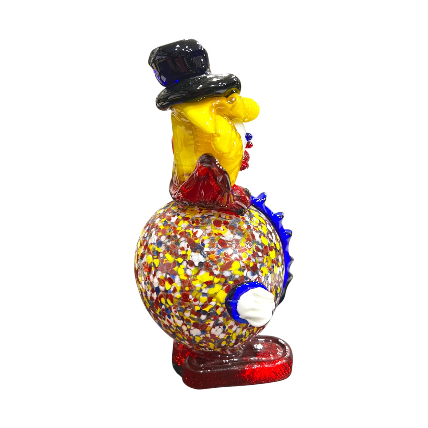 Murano Art Glass - Clown With Splatter Glass Body - 8.5"