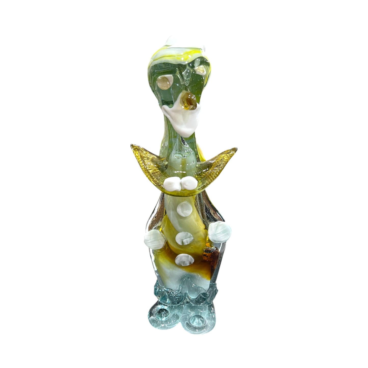 Murano Art Glass - Clown With White Buttons - 13"