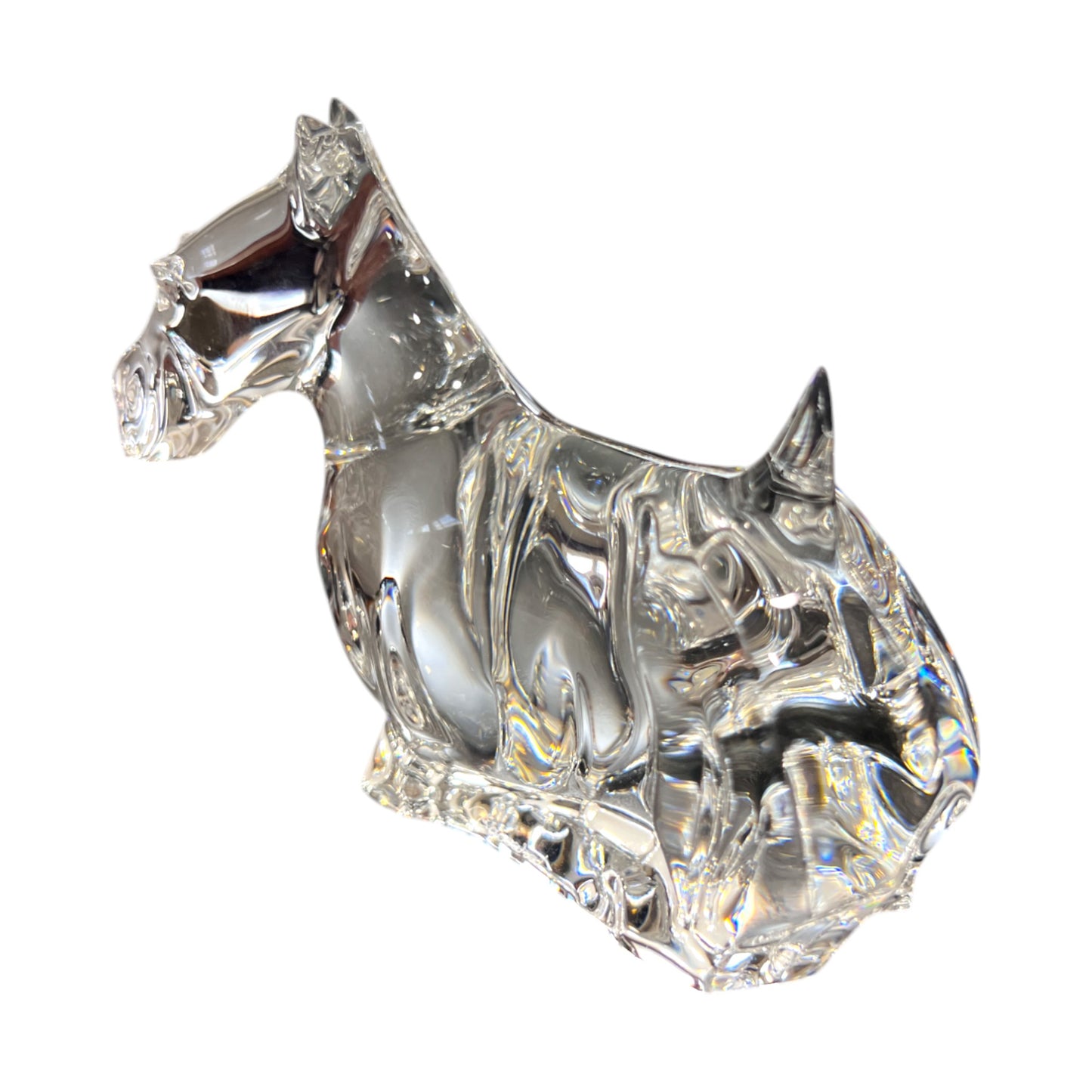 Baccarat Crystal - Scottish Terrier - Vintage - Signed - 3.25"