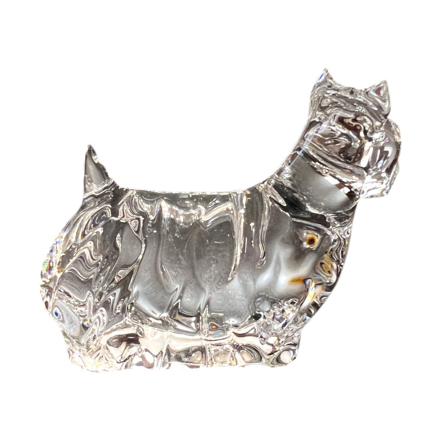 Baccarat Crystal - Scottish Terrier - Vintage - Signed - 3.25"