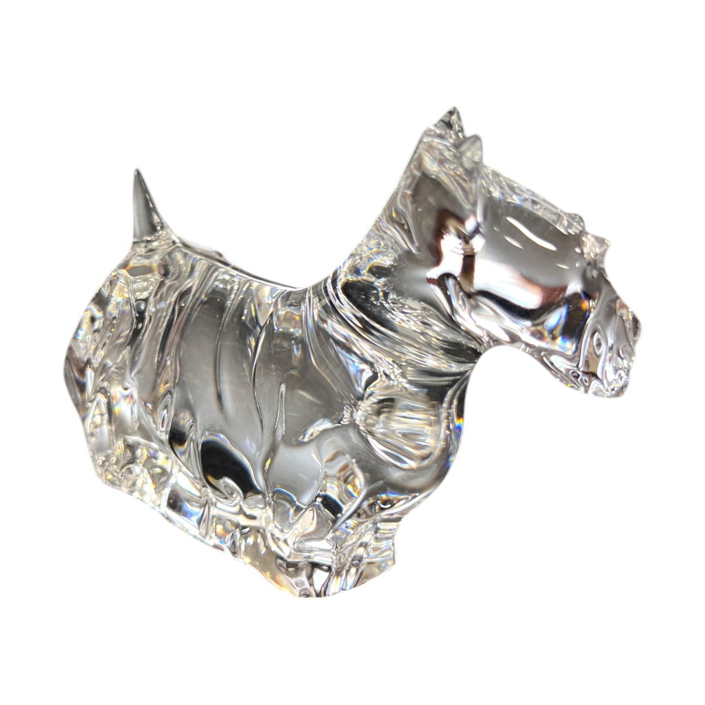 Baccarat Crystal - Scottish Terrier - Vintage - Signed - 3.25"