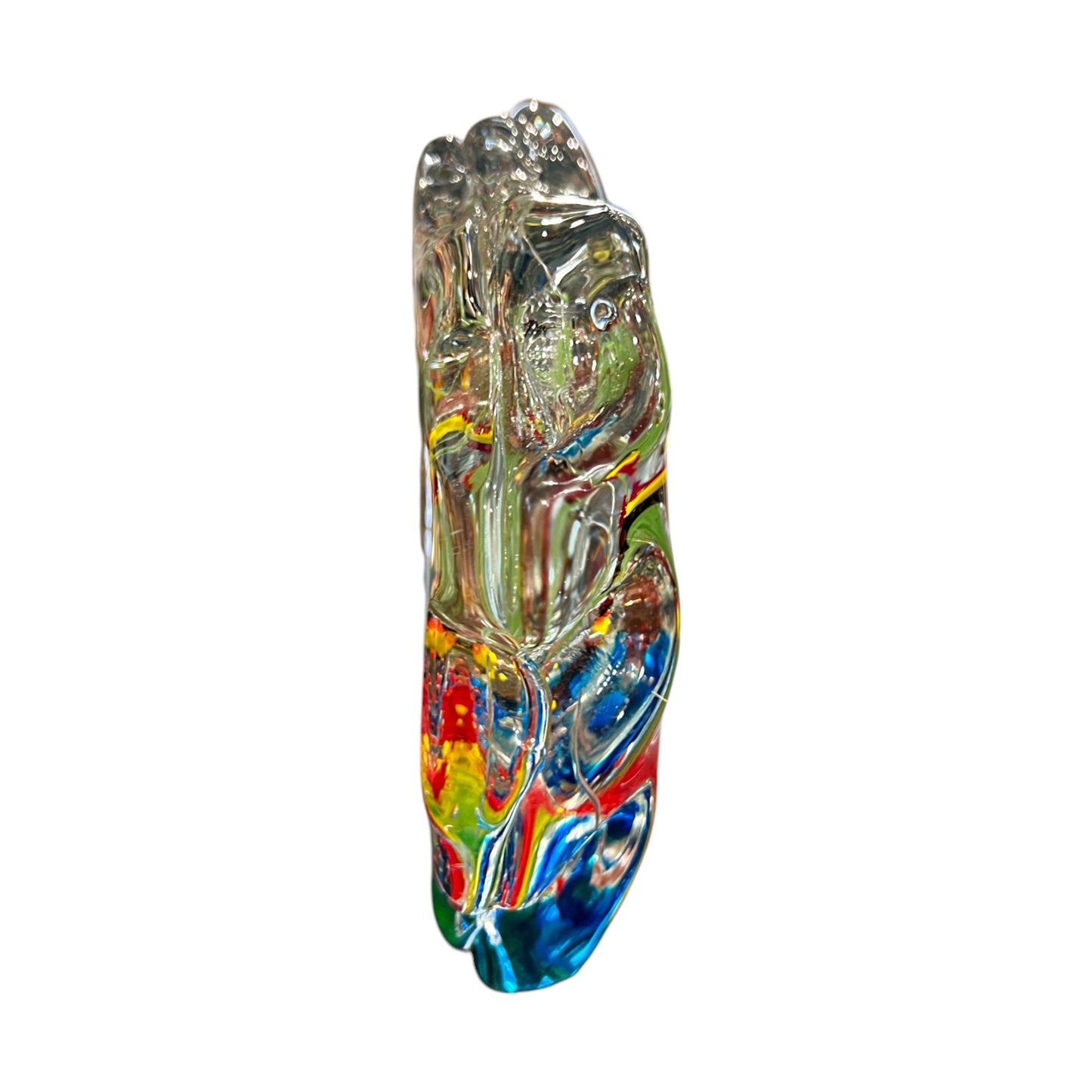Murano Art Glass - Large Six Fish Aquarium - With Sticker - 6.5"