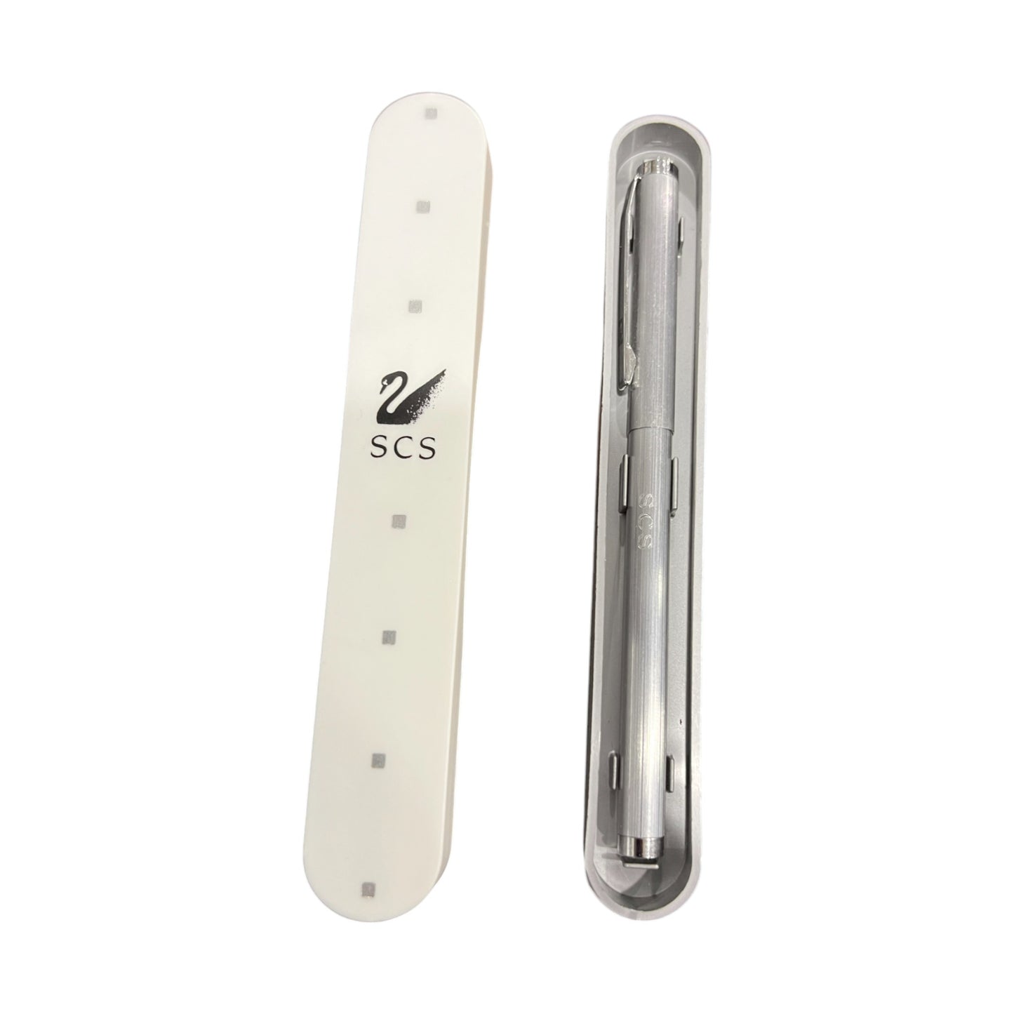 Swarovski - Silver Tone Pen - Retired - In Box - 5"
