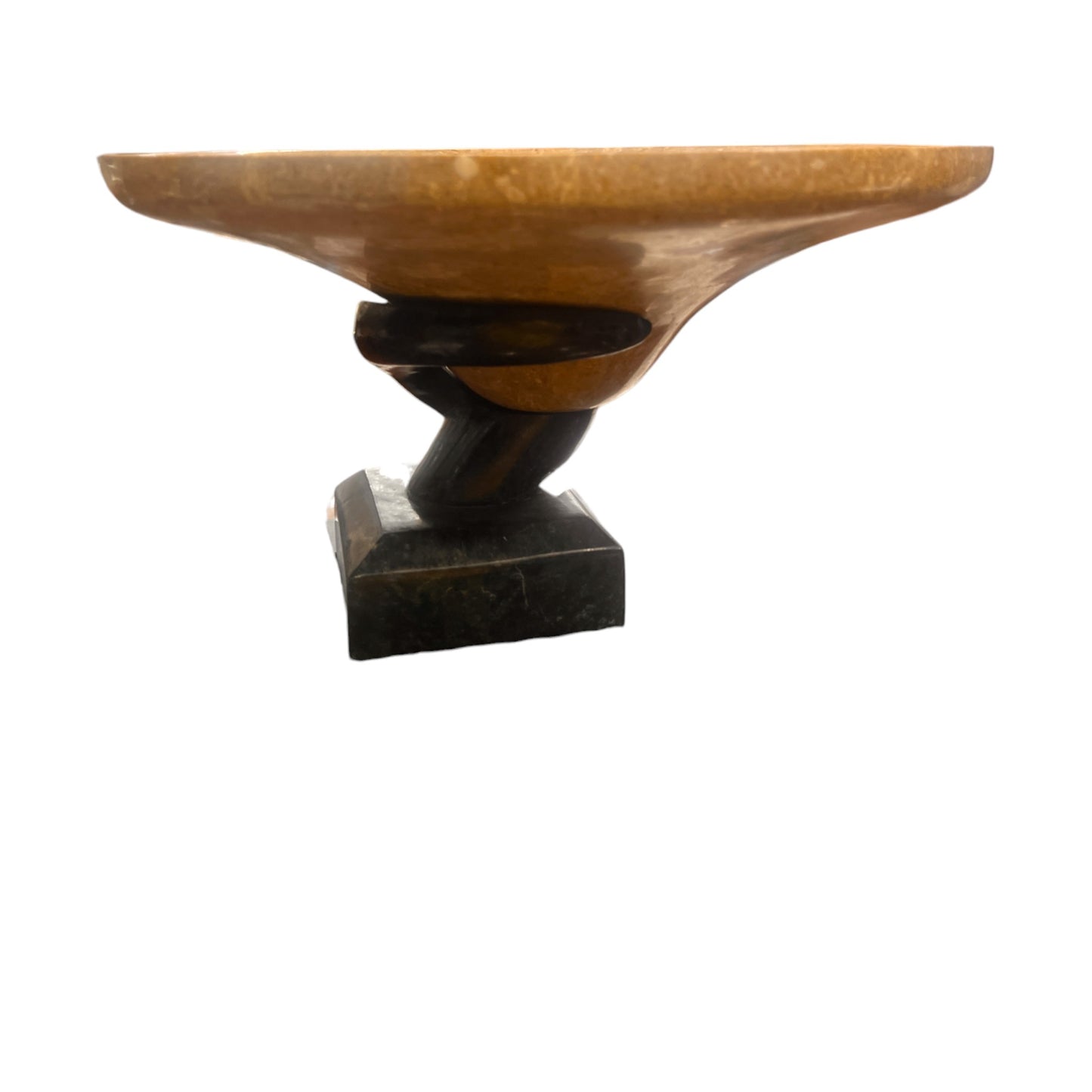 Maitland Smith - Tessellated Stone Compote On Marble Pedestal - 9"
