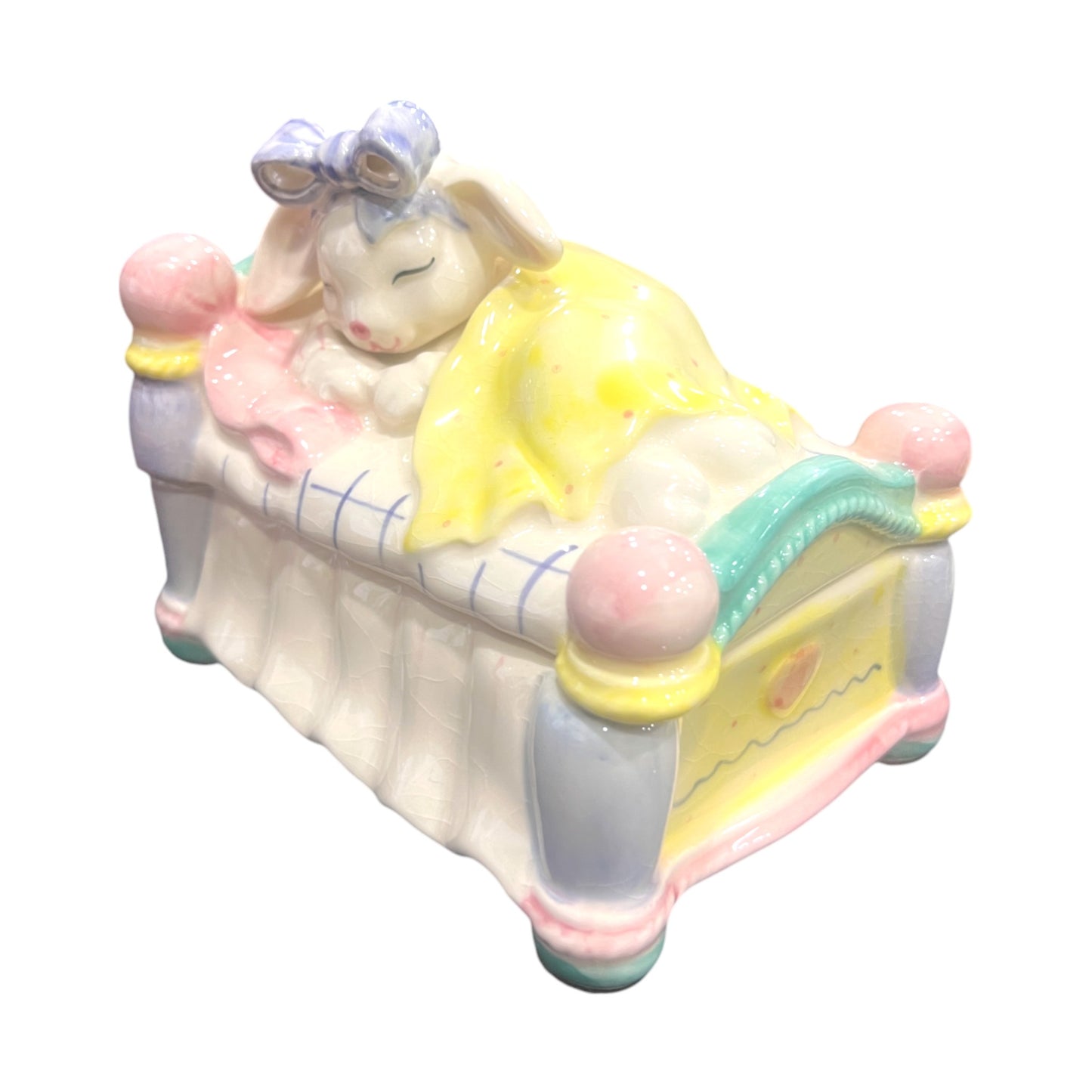 Fitz & Floyd - Easter - Under The Covers Trinket Box - 1992 - 5.5"