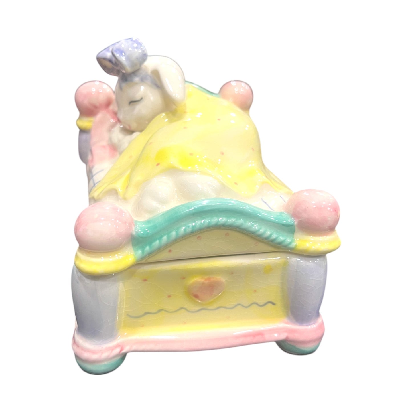 Fitz & Floyd - Easter - Under The Covers Trinket Box - 1992 - 5.5"