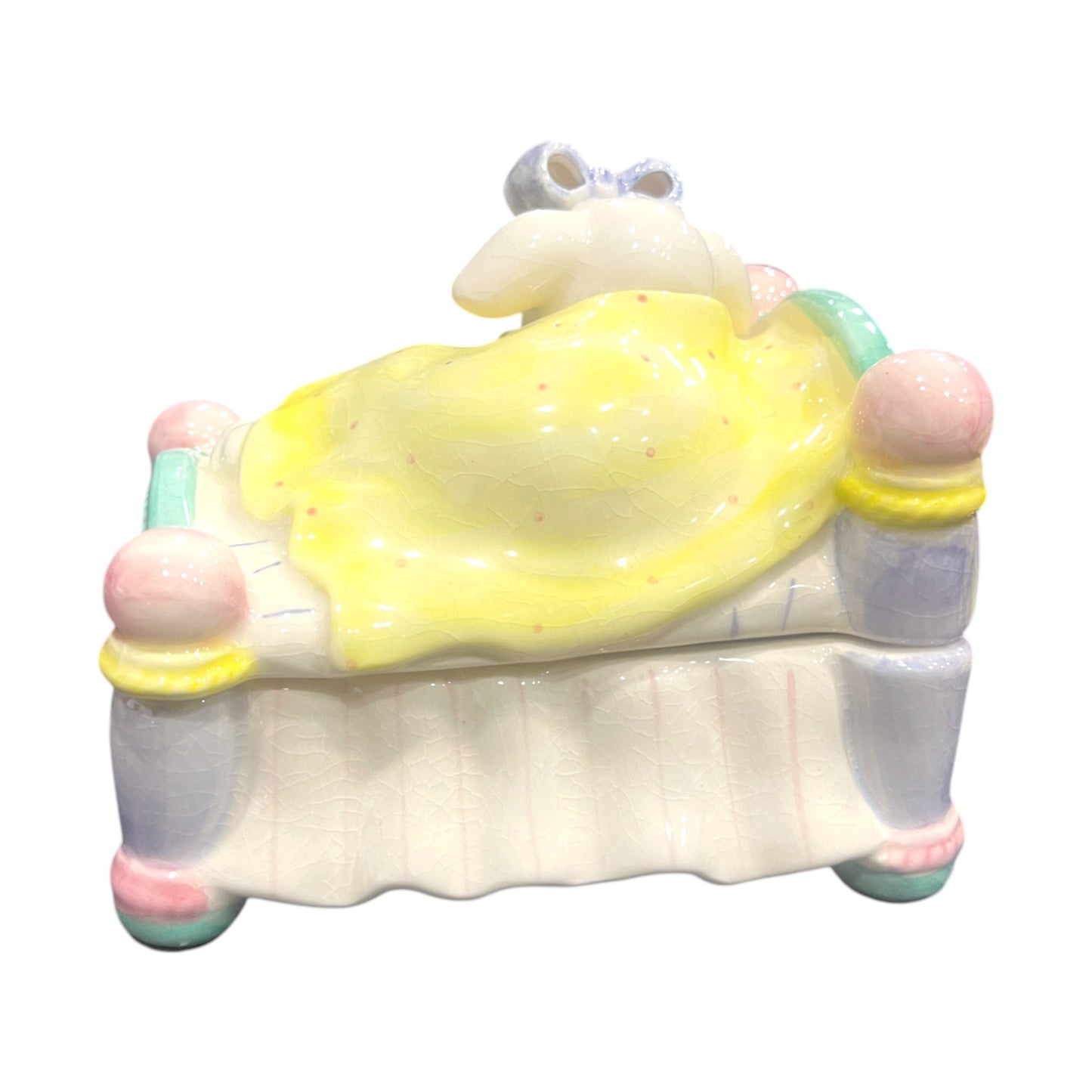 Fitz & Floyd - Easter - Under The Covers Trinket Box - 1992 - 5.5"