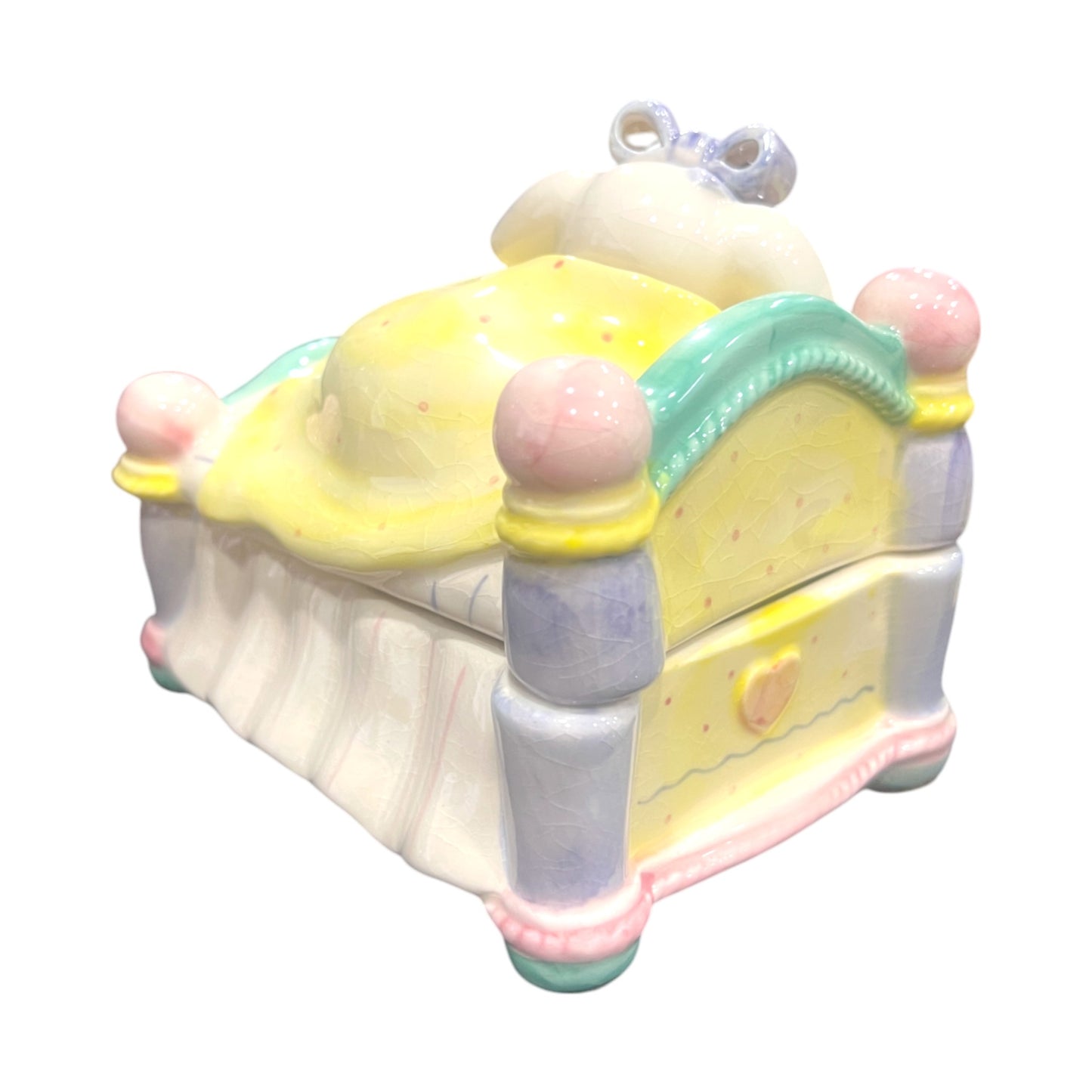 Fitz & Floyd - Easter - Under The Covers Trinket Box - 1992 - 5.5"