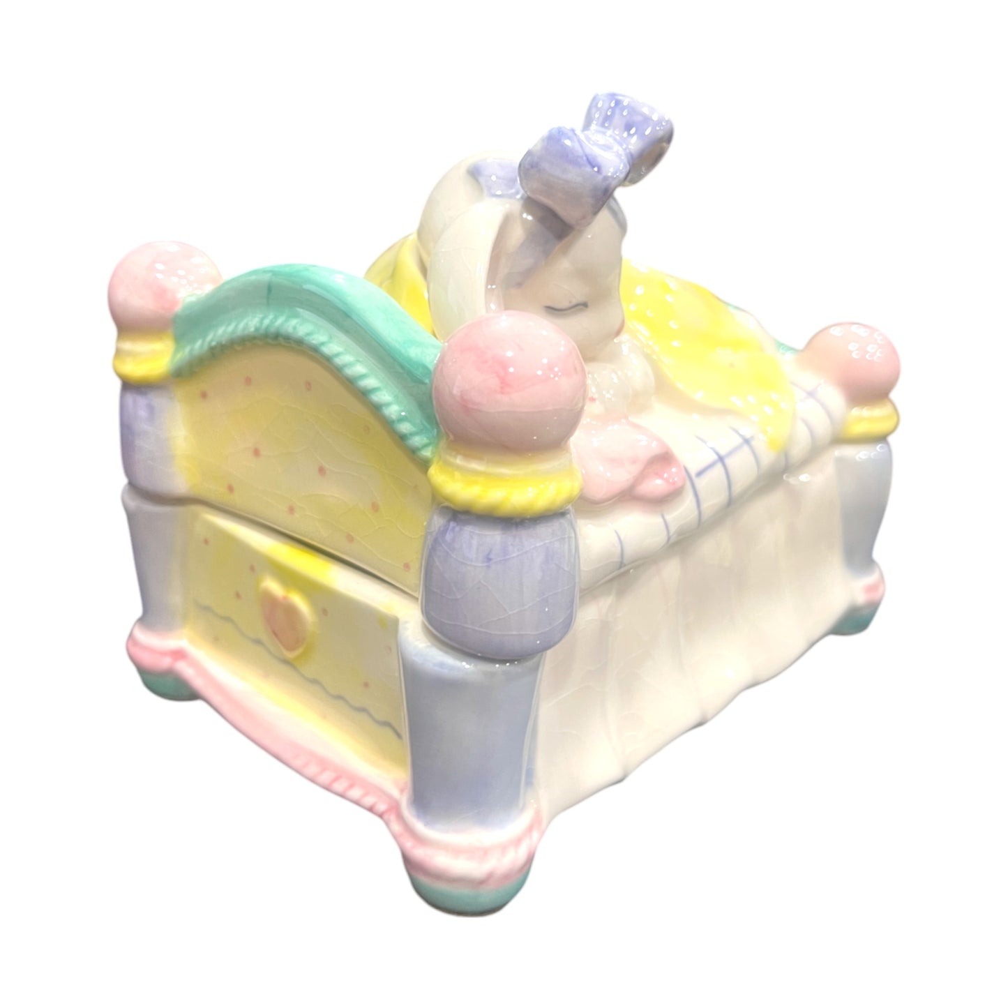 Fitz & Floyd - Easter - Under The Covers Trinket Box - 1992 - 5.5"