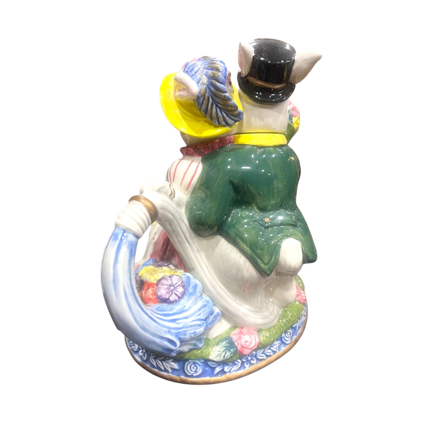 Fitz & Floyd - Omnibus - Easter - Rabbits Teapot - 1996 - 8"