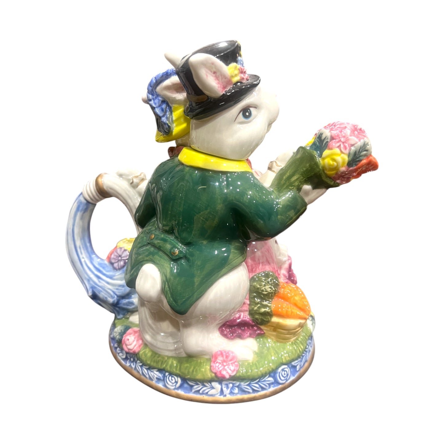 Fitz & Floyd - Omnibus - Easter - Rabbits Teapot - 1996 - 8"