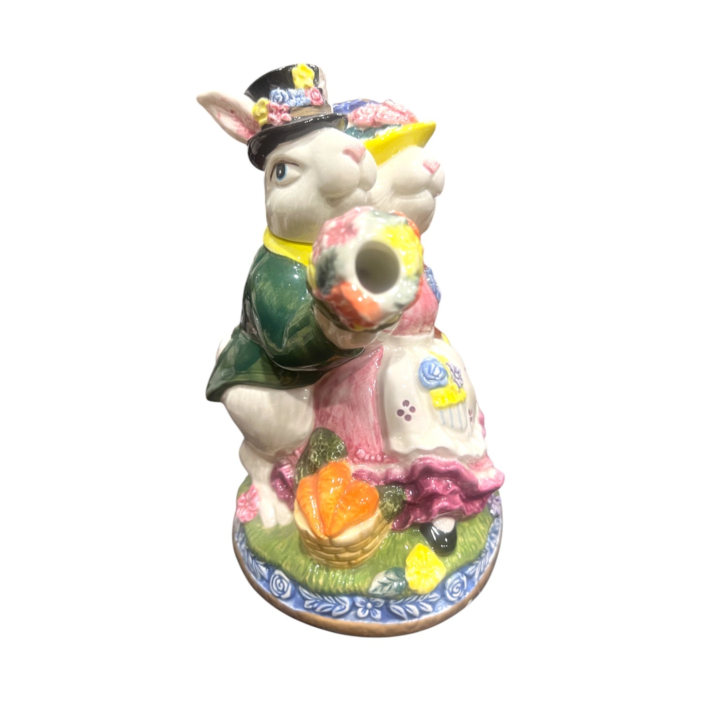 Fitz & Floyd - Omnibus - Easter - Rabbits Teapot - 1996 - 8"