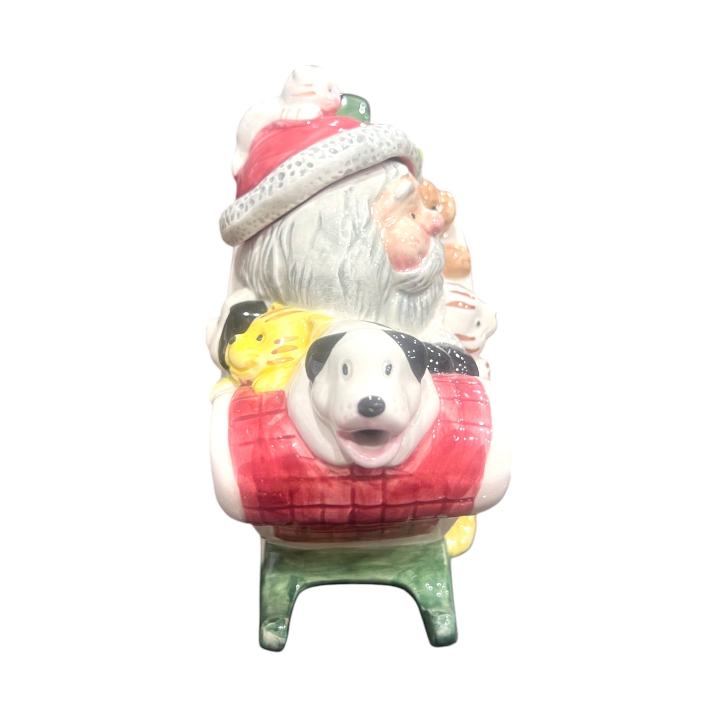 Fitz & Floyd - OCI - Christmas - Santa On A Sleigh Teapot - 7"