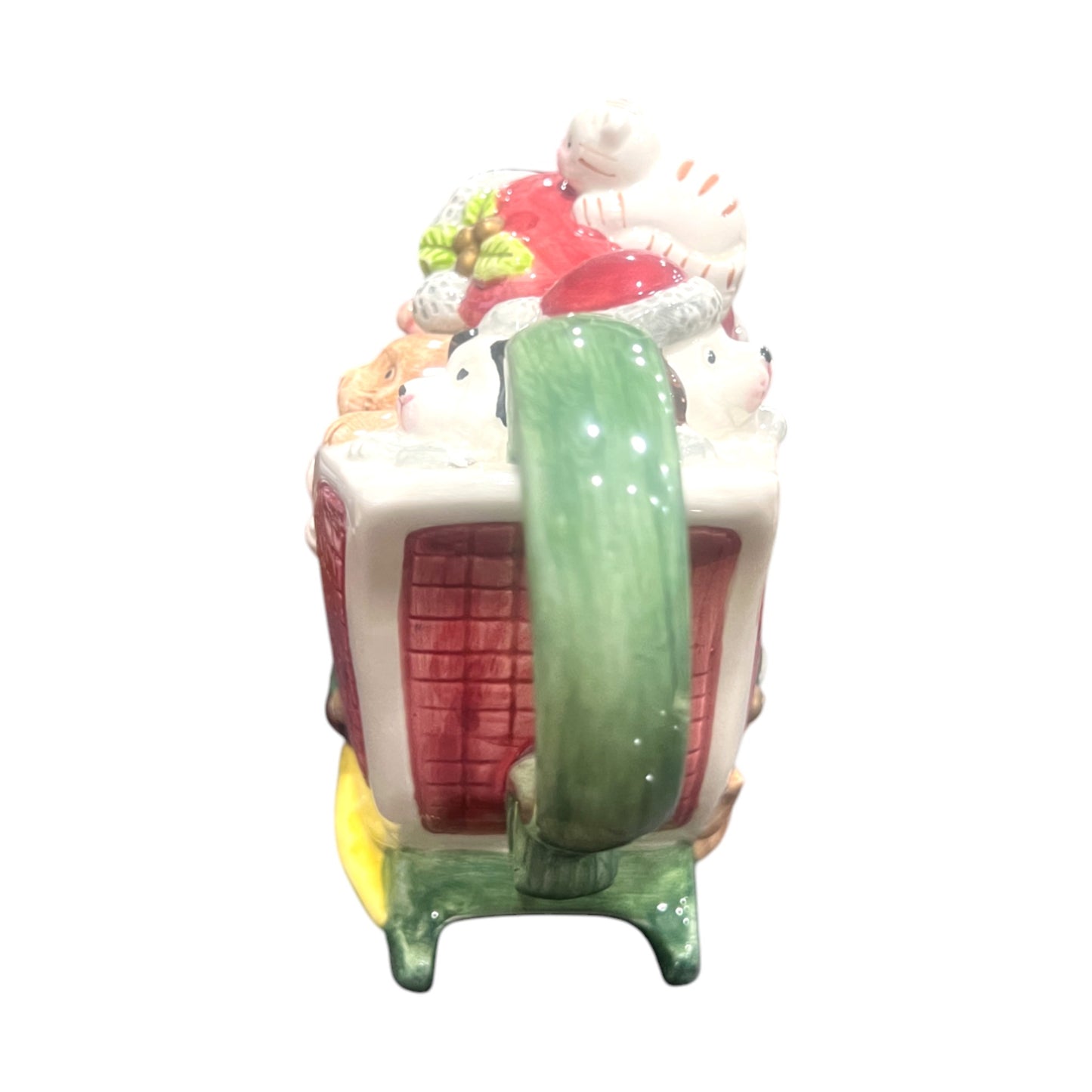 Fitz & Floyd - OCI - Christmas - Santa On A Sleigh Teapot - 7"