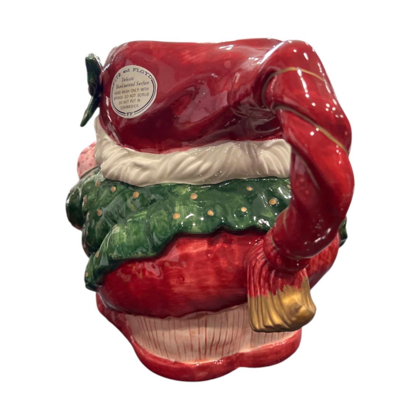 Fitz & Floyd - Christmas - Santa Claus Sleeping Elf Pitcher - 1989 - 7.5"