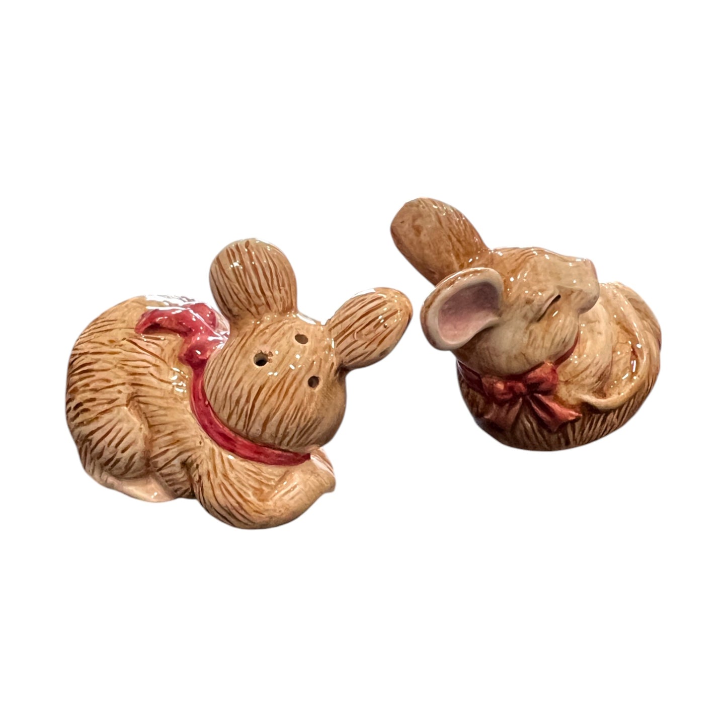 Fitz & Floyd - Christmas - Not Even A Mouse Salt Pepper Shakers - 3.5"