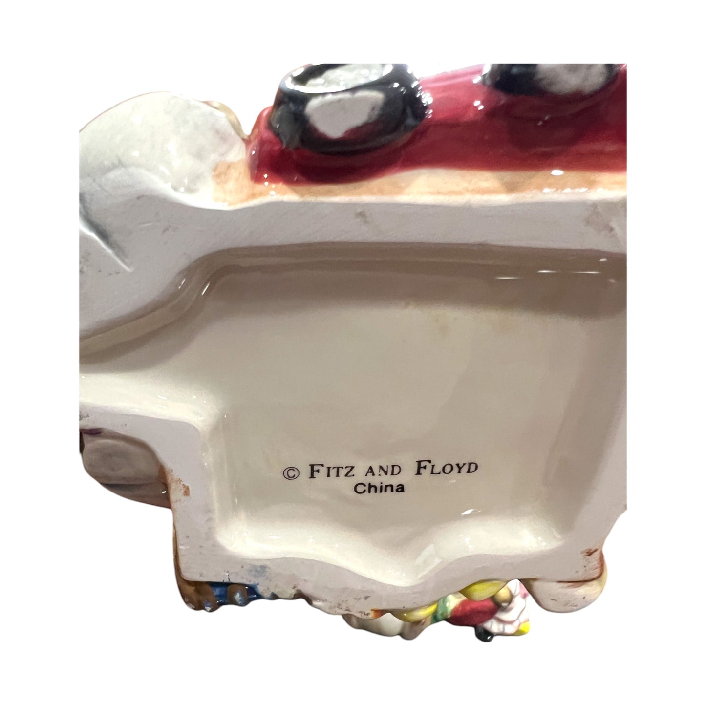 Fitz & Floyd - Circus Bear On A Bicycle Cookie Jar - 7.5"