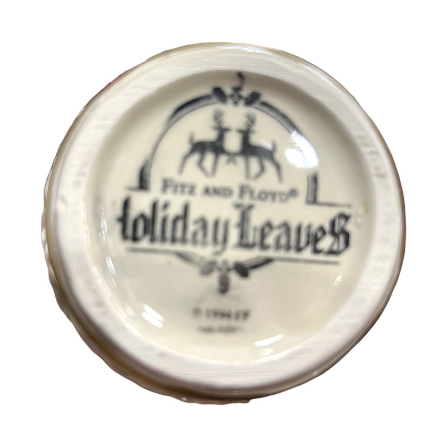 Fitz & Floyd - Christmas - Bow And Holly Cream & Sugar - 4.5"