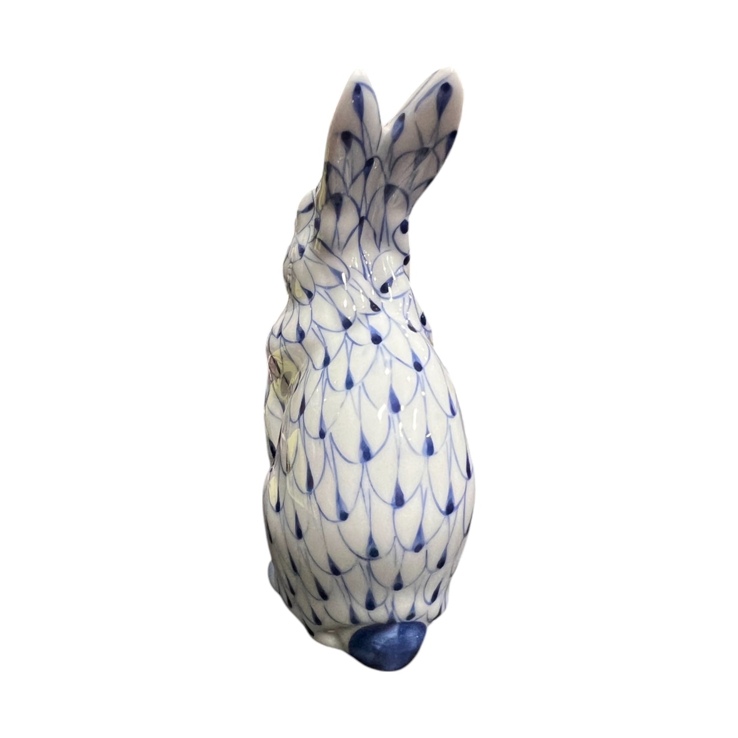 Andrea Porcelain - Handpainted Fishnet Rabbit Figurine - 6"