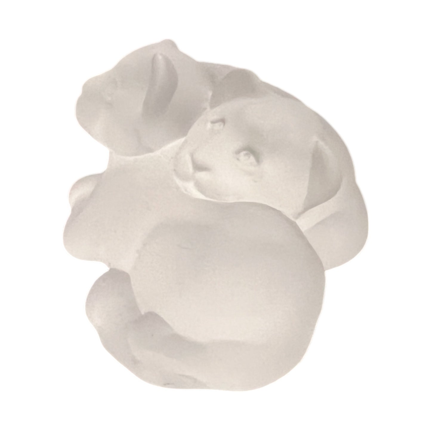 Frosted Glass - Cuddling Cats Figurine - 1.5"