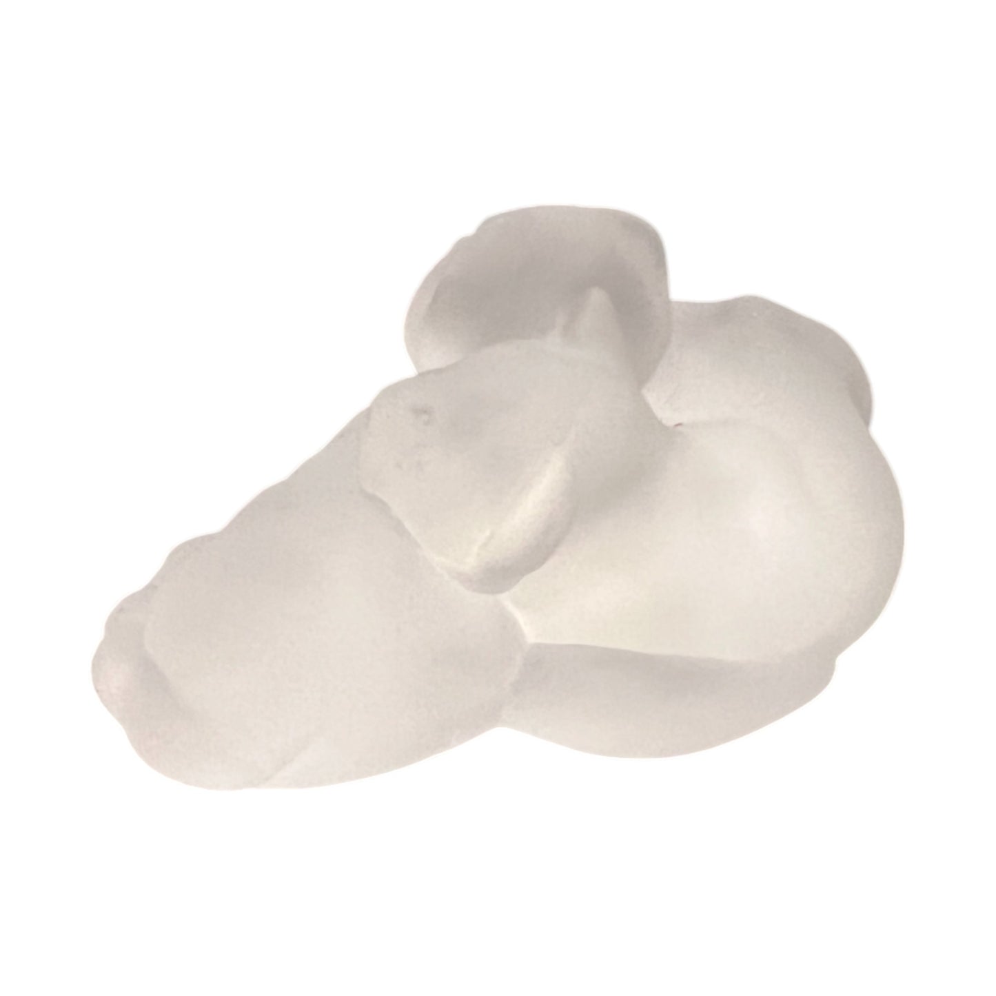 Frosted Glass - Cuddling Cats Figurine - 1.5"