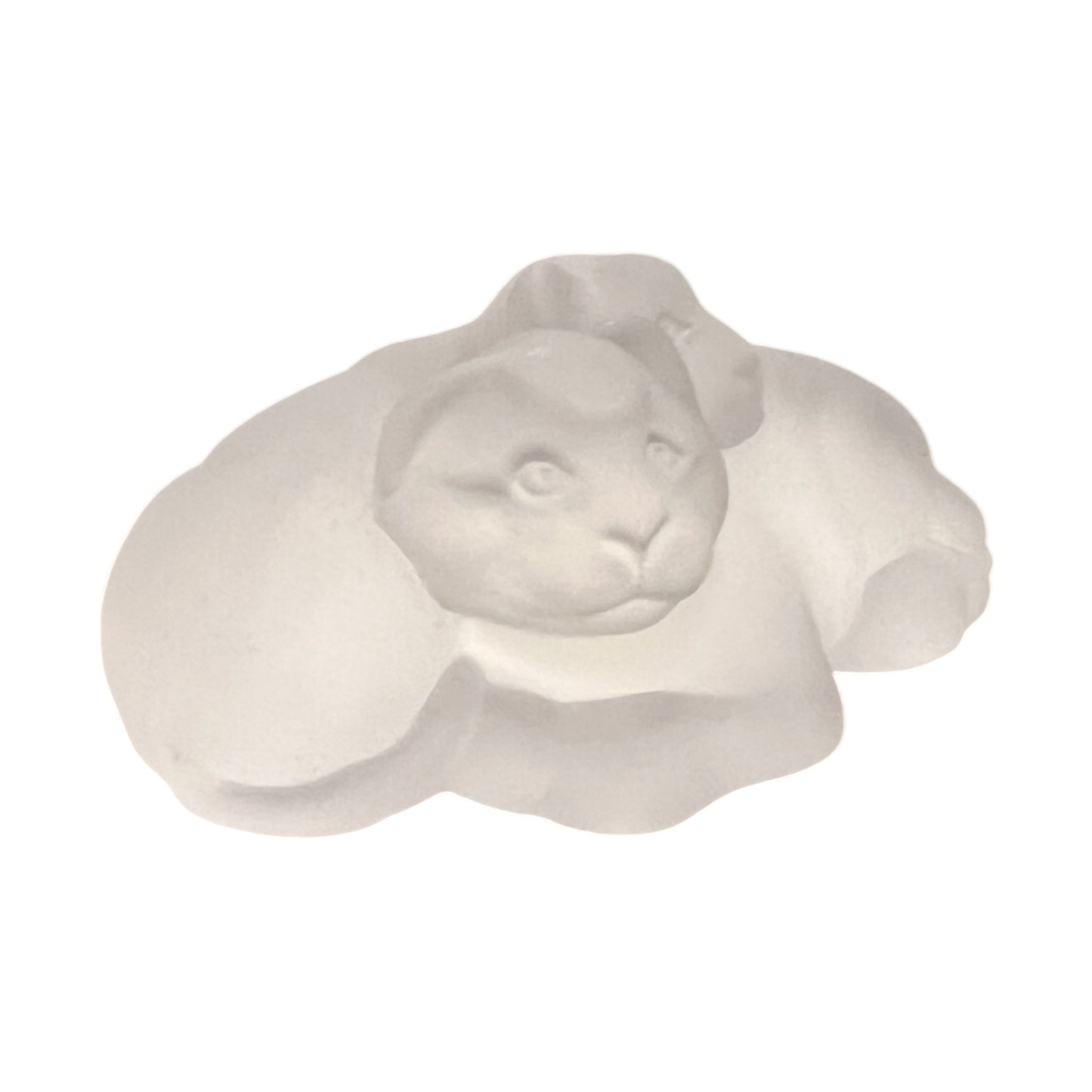 Frosted Glass - Cuddling Cats Figurine - 1.5"