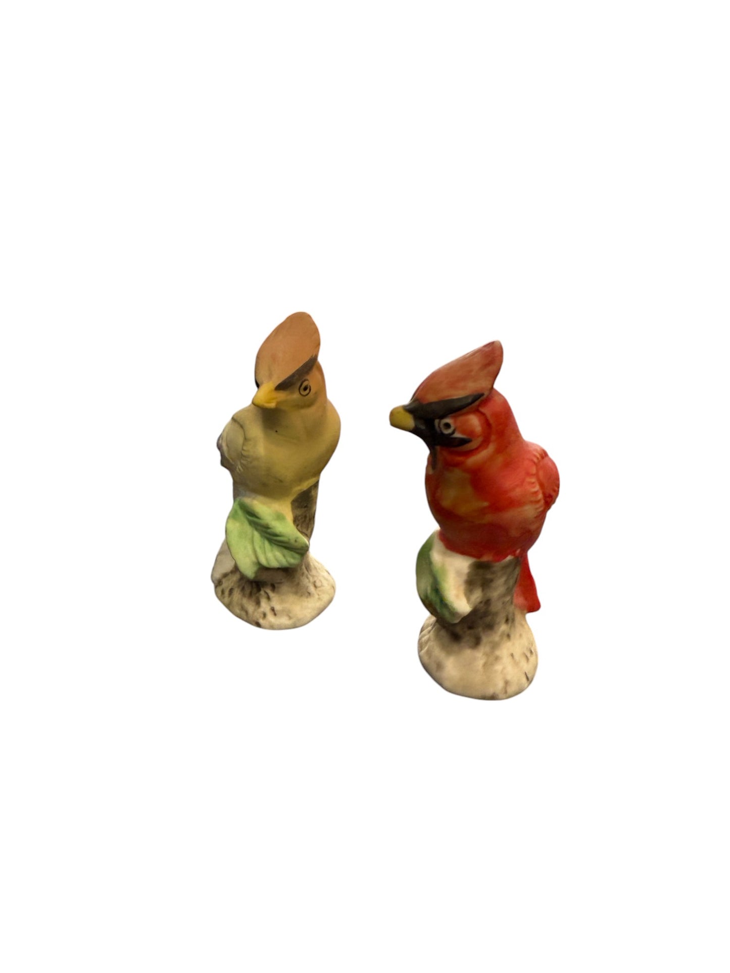 Male & Female Cardinal Figurines - Vintage - Marked Japan - 3"