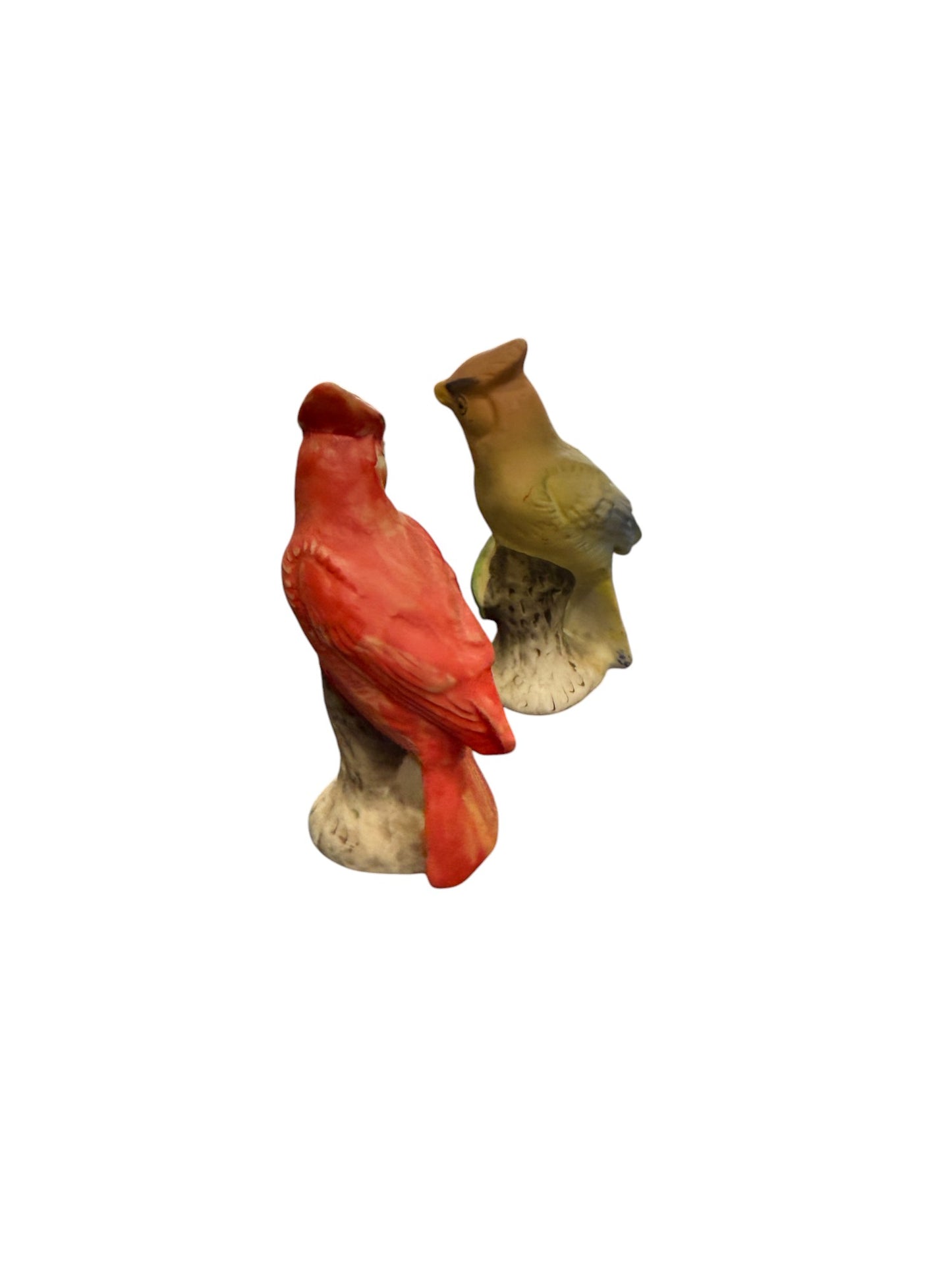 Male & Female Cardinal Figurines - Vintage - Marked Japan - 3"