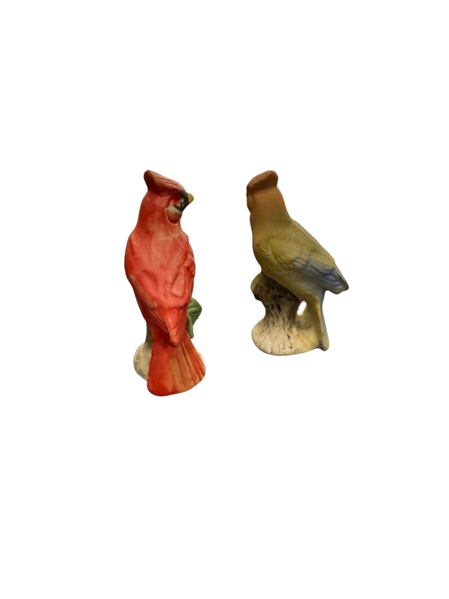 Male & Female Cardinal Figurines - Vintage - Marked Japan - 3"