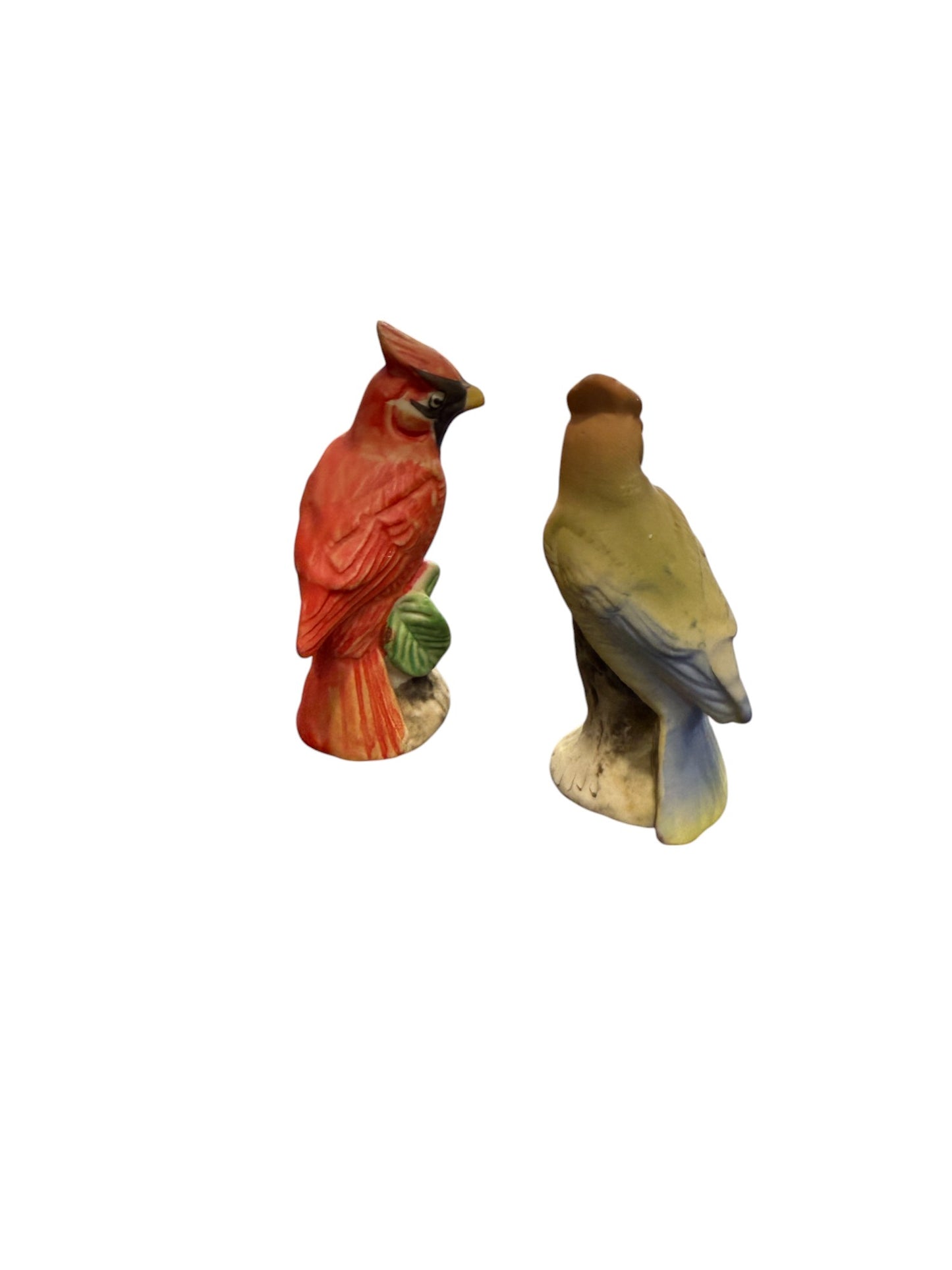 Male & Female Cardinal Figurines - Vintage - Marked Japan - 3"