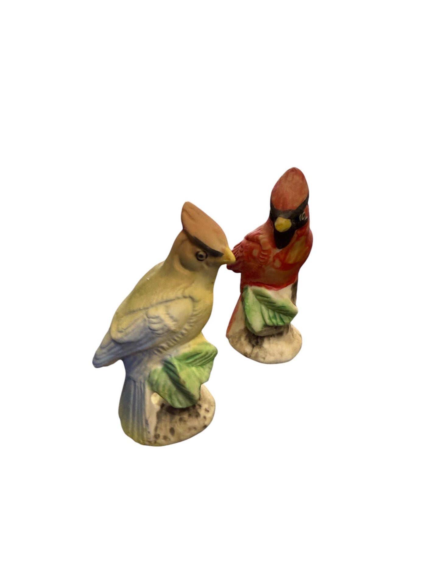Male & Female Cardinal Figurines - Vintage - Marked Japan - 3"