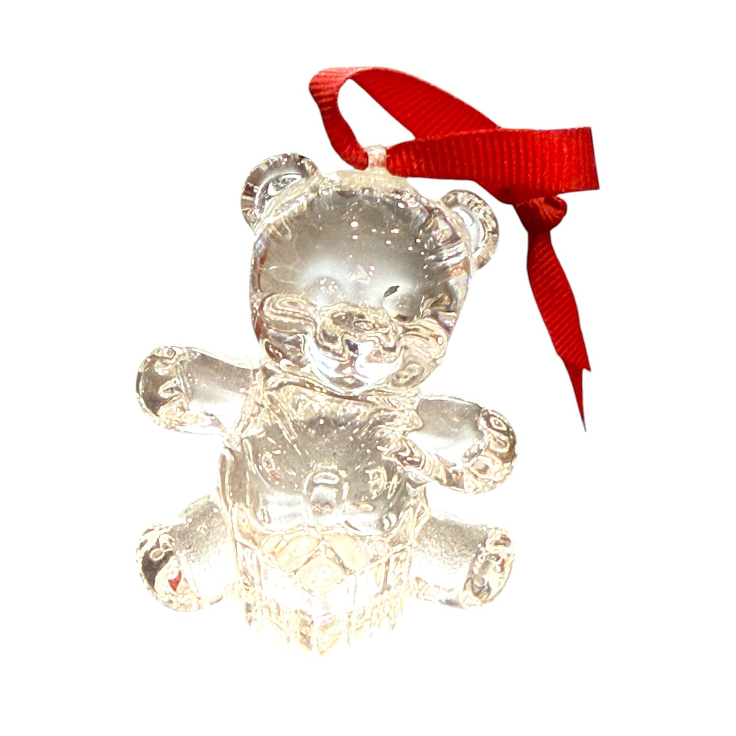 Waterford Crystal - Christmas Ornament - Gift Bear - Original Box - 2.25"