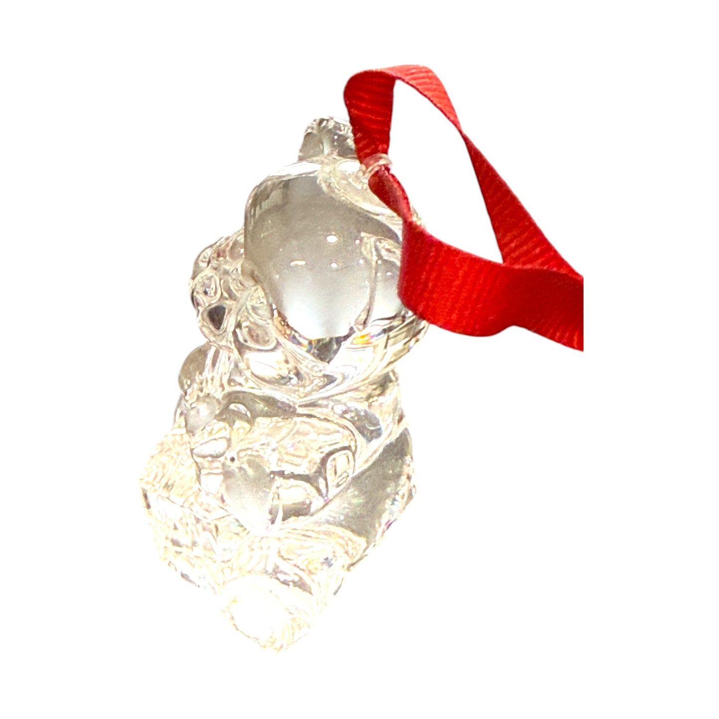 Waterford Crystal - Christmas Ornament - Gift Bear - Original Box - 2.25"