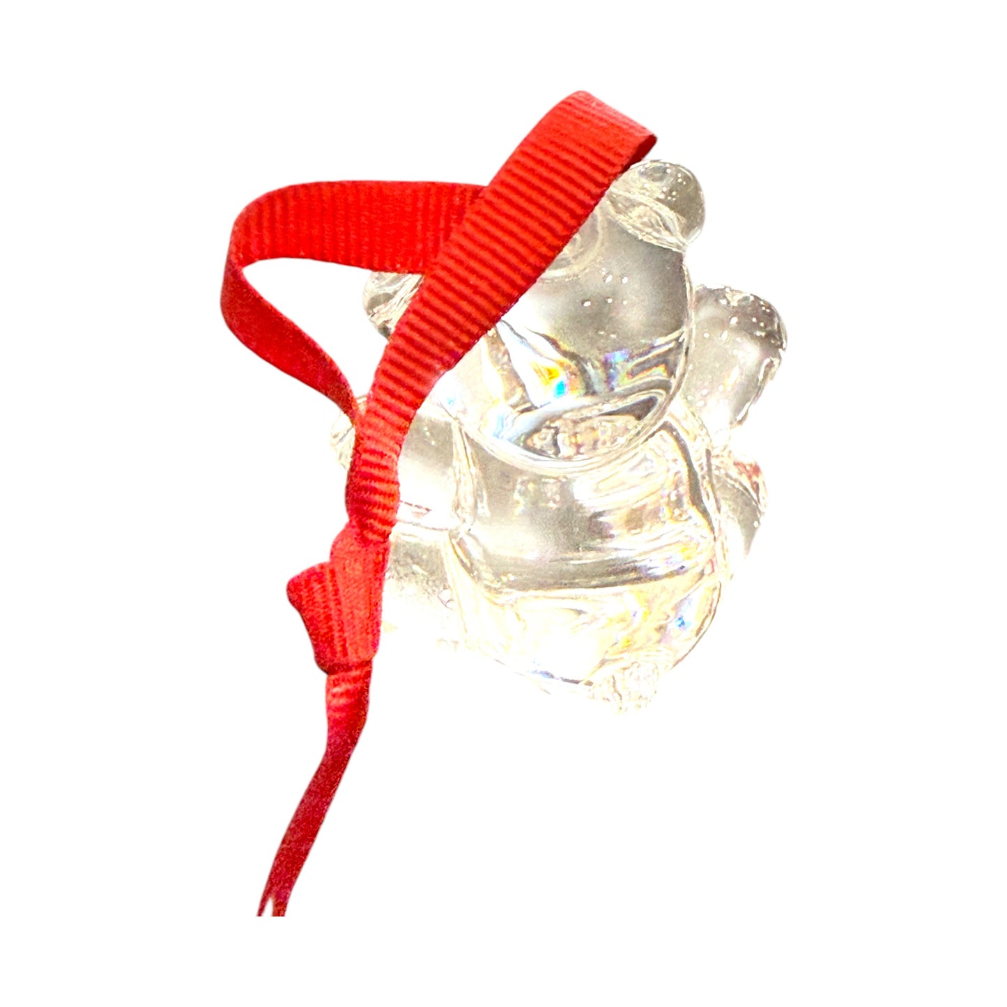 Waterford Crystal - Christmas Ornament - Gift Bear - Original Box - 2.25"
