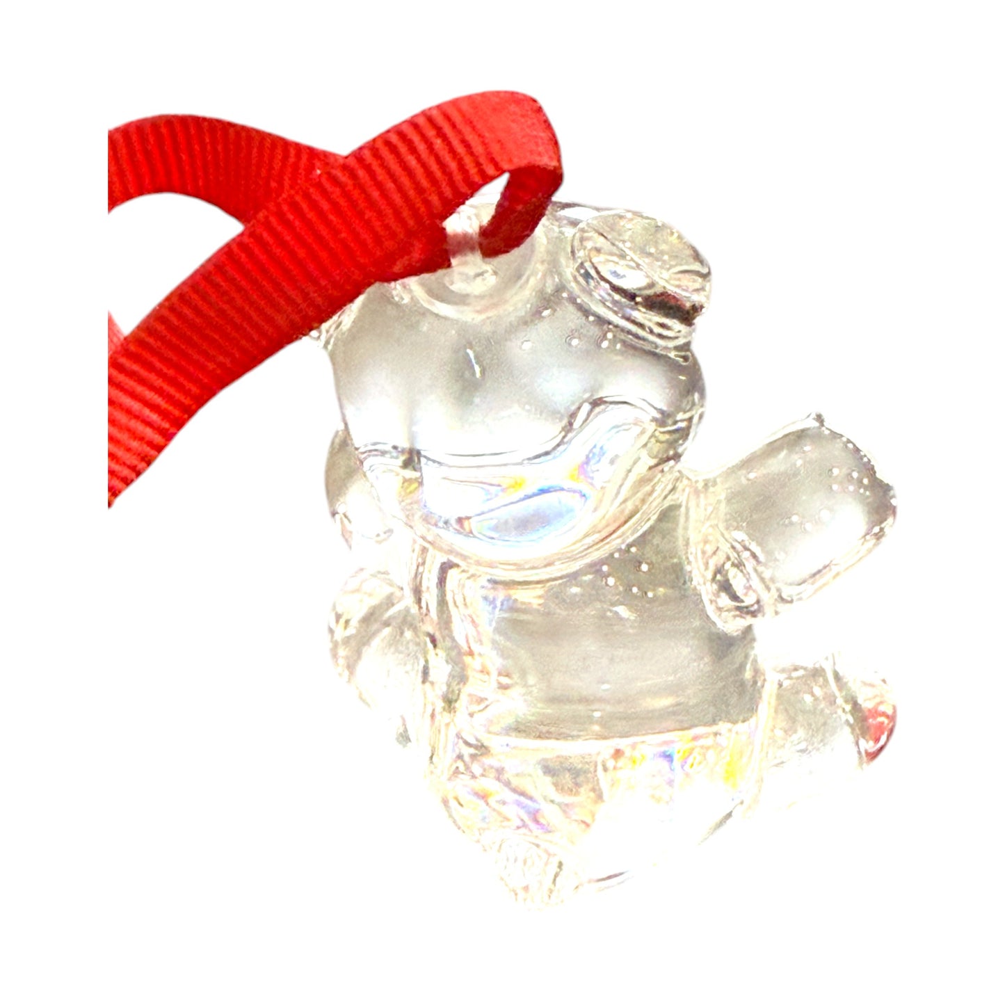 Waterford Crystal - Christmas Ornament - Gift Bear - Original Box - 2.25"