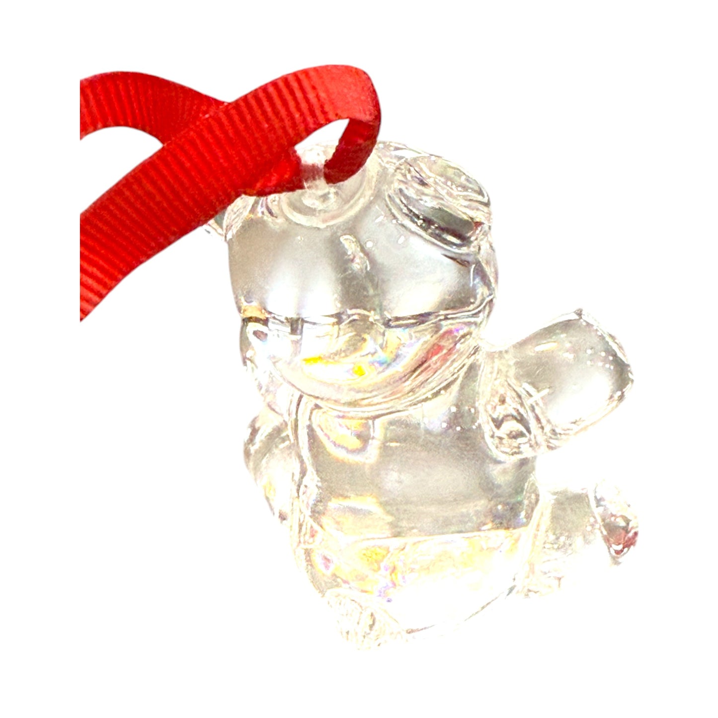 Waterford Crystal - Christmas Ornament - Gift Bear - Original Box - 2.25"