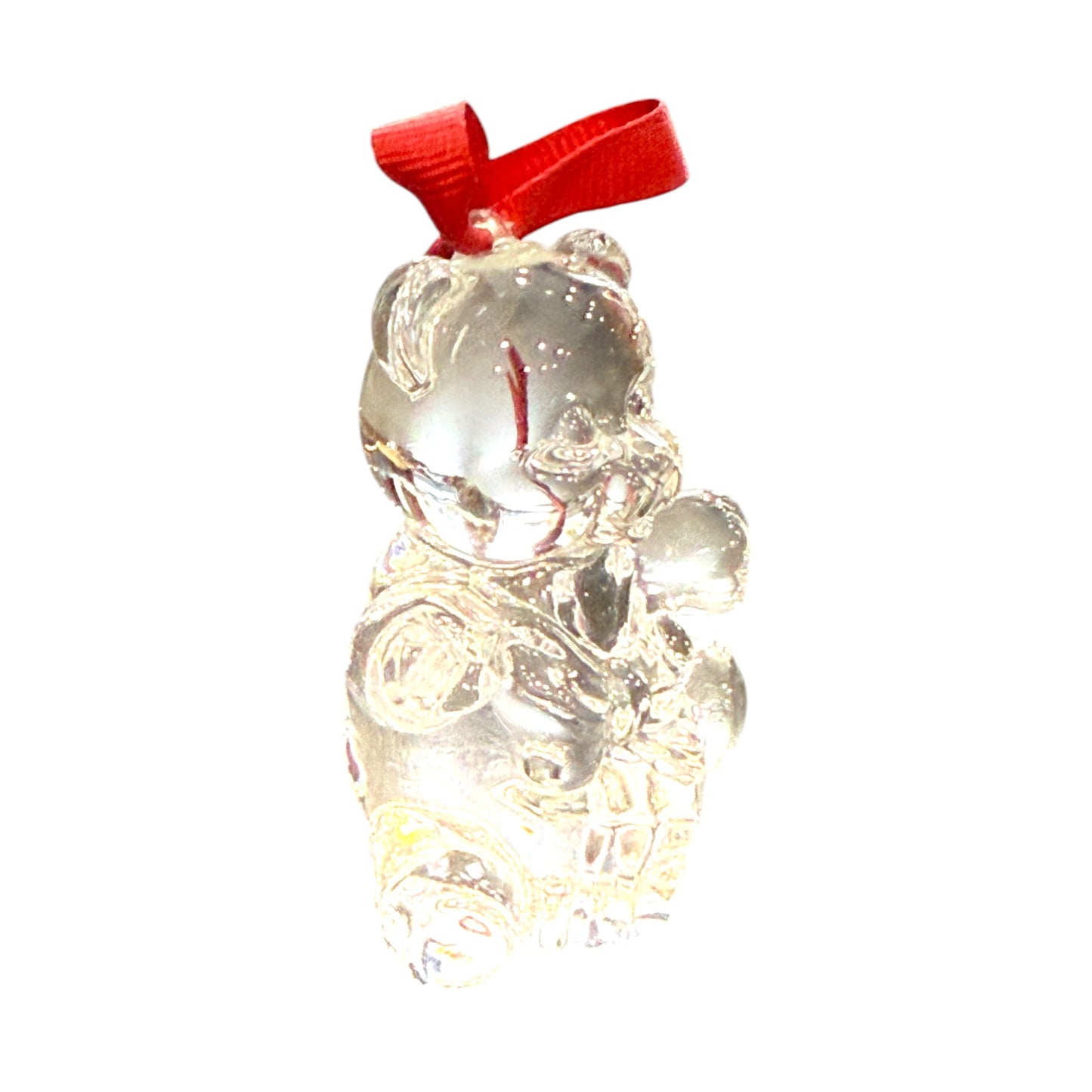 Waterford Crystal - Christmas Ornament - Gift Bear - Original Box - 2.25"