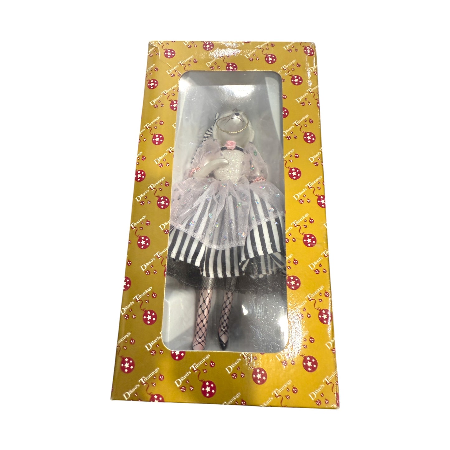 Dillards Trimmings - Poodle With Dress Christmas Ornament - 8"